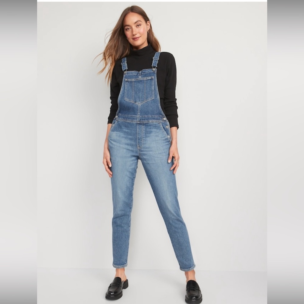 Medium Wash Denim Overalls